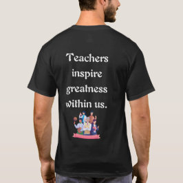 Camiseta Aprendizado começa com professor
