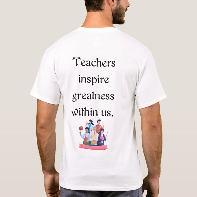 Camiseta Aprendizado começa com professor (Verso)