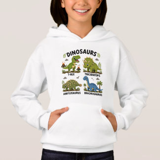 Camiseta Aprendizado de Espécies de Dinossauros para Crianç