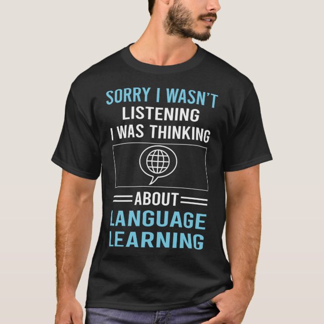 Camiseta Aprendizado de Idiomas sem Ouvir (Frente)