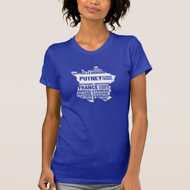 Camiseta Aprendizado de línguas France em cores múltiplas (Frente)
