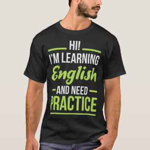 Camiseta Aprendizagem de Idioma Inglês para Estudantes - P