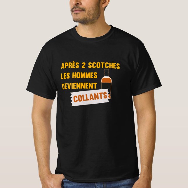 Camiseta Après 2 Scotches les hommes deviennent collants (Frente)