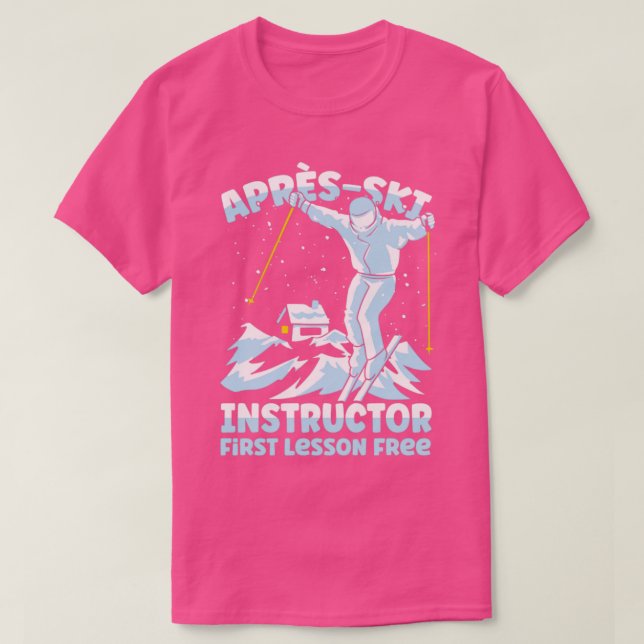 Camiseta Apres Ski Instructor Skiing2 (Frente do Design)