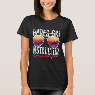 Camiseta Apres Ski Instrutor First Lesson Free Lesson Skiin