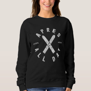 Camiseta Apres Ski O Dia Todo Esquiar Legal Esquiador Espor