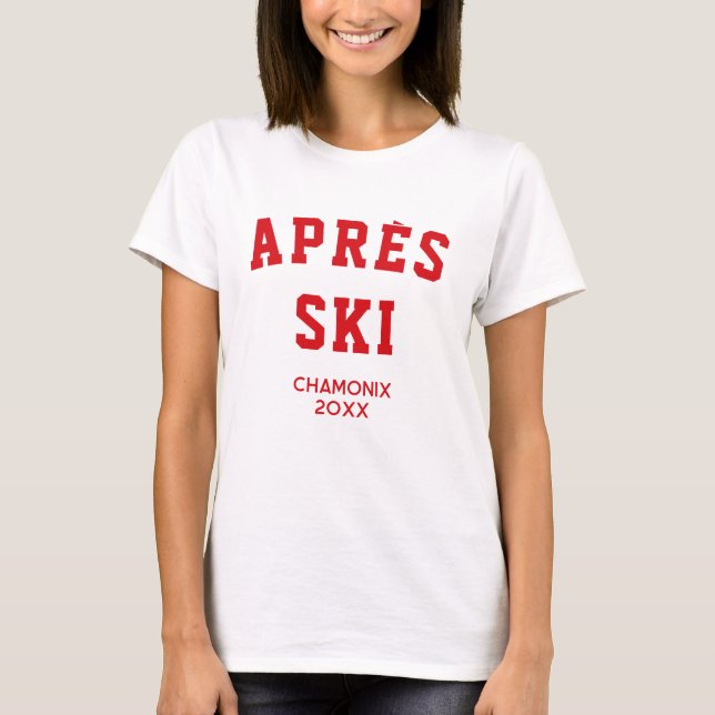 Camiseta Après ski Winter Ski trip Ski resort (Frente)