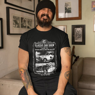 Camiseta Apresentação de Carros Clássicos Personalizáve