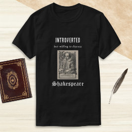 Camiseta Apresentado Imagem de Shakespeare Humorosa Engraça
