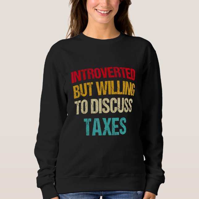 Camiseta Apresentado, Mas Disposto A Discutir A Contabilida (Frente)