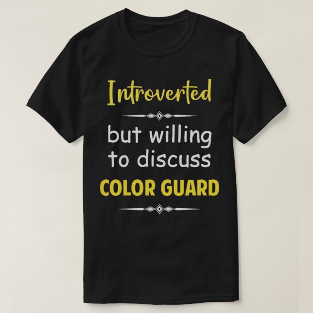 Camiseta Apresentado, Mas Disposto A Discutir A Guarda Colo (Frente do Design)