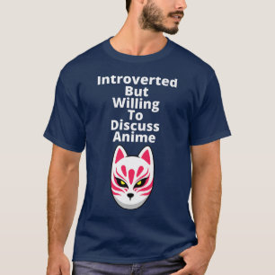 Camiseta Apresentado mas disposto a discutir anime kitsune 