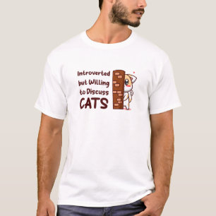 Camiseta Apresentado Mas Disposto A Discutir Gatos Engraçad