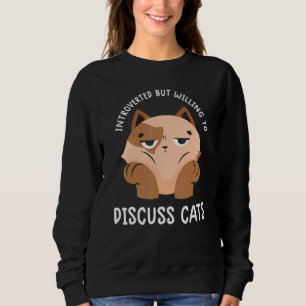 Camiseta Apresentado Mas Disposto A Discutir Gatos Um Kit E