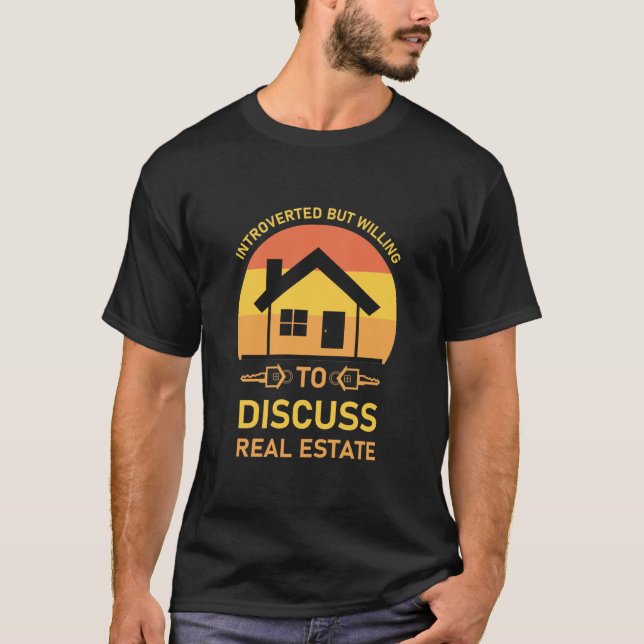Camiseta Apresentado mas disposto a discutir imóveis (Frente)