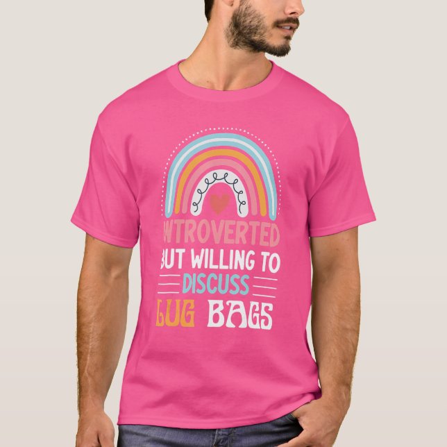 Camiseta Apresentado, Mas Disposto A Discutir Lug Bolsas Ra (Frente)