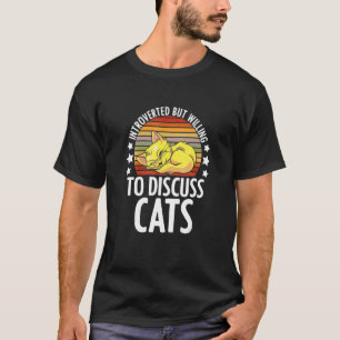 Camiseta Apresentador Cat Black Kitten Cita Feline Whispere