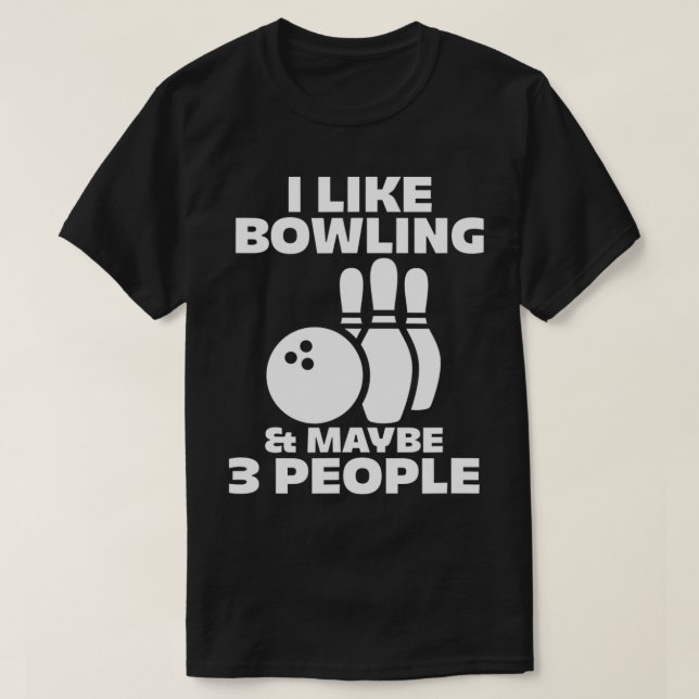 Camiseta Apresentador da Boliche Bowler Eu Gosto De Boliche (Frente do Design)