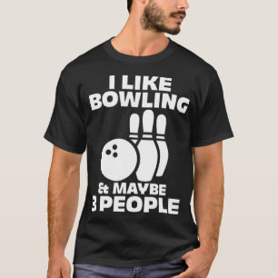 Camiseta Apresentador da Boliche Bowler Eu Gosto De Boliche