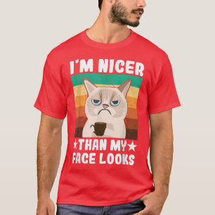 Camiseta Apresentador de café Cat Im mais bonito do que meu