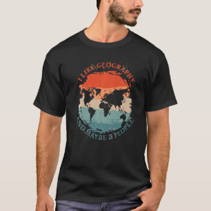 Camiseta Apresentador Geográfico Eu Gosto De Geografia E Ta