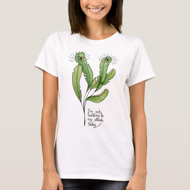 Camiseta Apresentador Planta Lover Pun Funny Gardener (Frente)