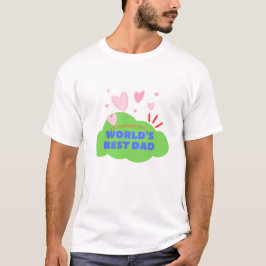 Camiseta Apresentando o melhor Design de coração Pai do mun
