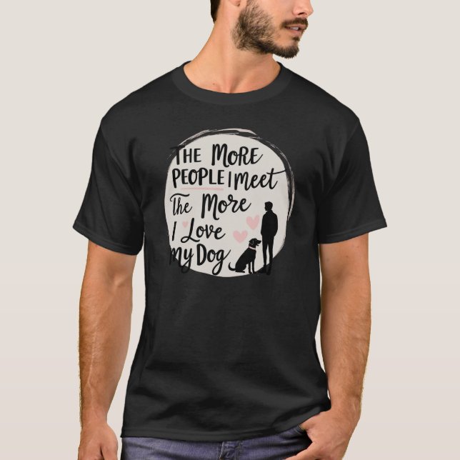 Camiseta Apresentar presente de citação de amor de cão (Frente)