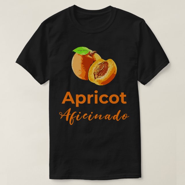 Camiseta Apricot Aficionado Fruit Lovers Vegan Vegetarian P (Frente do Design)