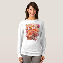 Camiseta Apricot Crush Color 2024 com Suculentes