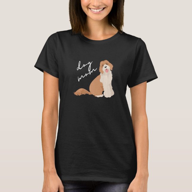 Camiseta Apricot Labradoodle Cão Mãe Mulher (Frente)