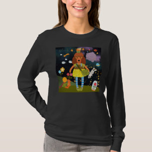 Camiseta Apricot Poodle Art Cute Princess Gifts Whimsical P