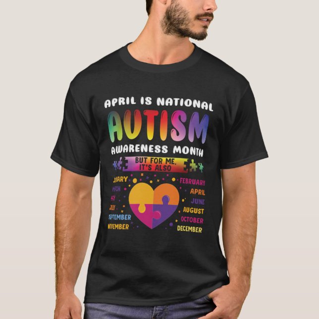 Camiseta April é o Autismo Nacional Autismo Autismo Mãe Aut (Frente)