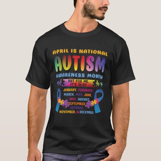 Camiseta April é o Autismo Nacional Autismo Autismo Mãe Aut (Frente)