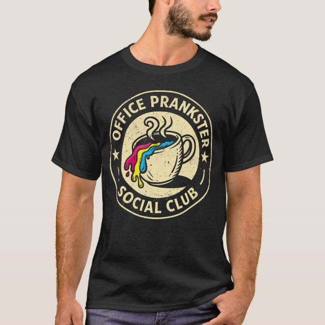 Camiseta April Fool Office Prankster Social Club Retro (Frente)