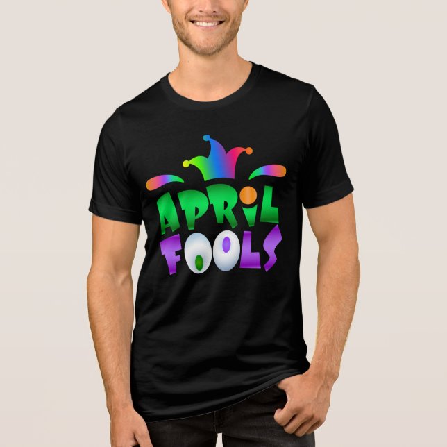 Camiseta April Fools Day Engraçado Moderno Jester (Frente)