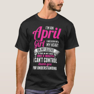 Camiseta April Girl Birthday Engraçado April Birthday Essen
