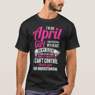 Camiseta April Girl Birthday Engraçado April Birthday Essen