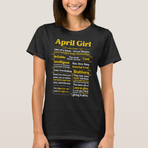 Camiseta April Girl Birthday Girls Para Mulheres