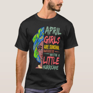 Camiseta April Girls Está Brilhando Com Um Pequeno Furo