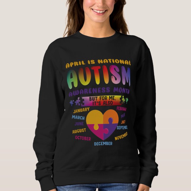 Camiseta April Is National Autism Awareness Autism Mom Auti (Frente)