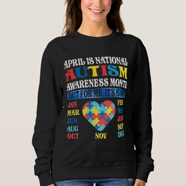 Camiseta April is National Autism Awareness Month Kids Boy  (Frente)