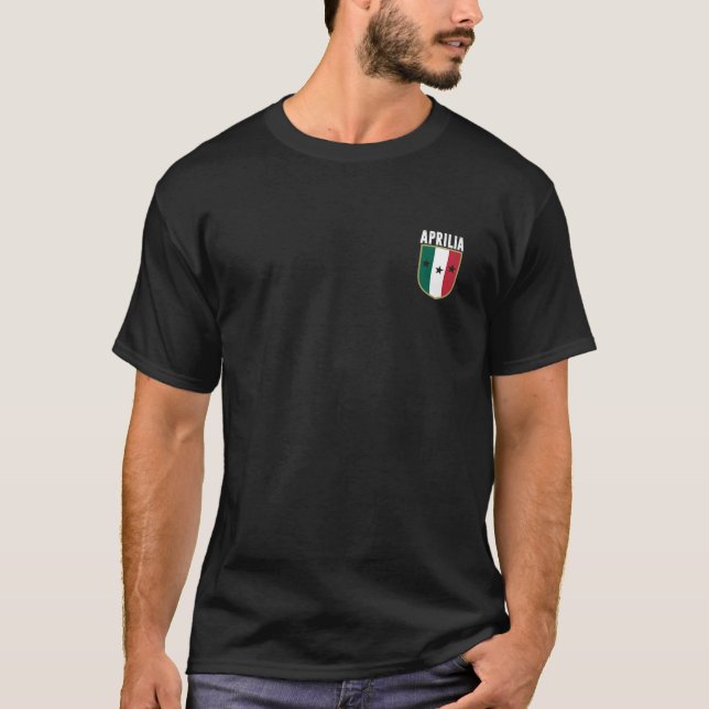 Camiseta Aprilia Citt Italiana Bandiera Italia Maglietta (Frente)