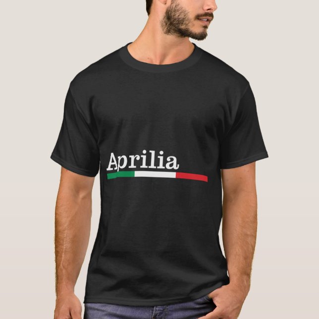 Camiseta Aprilia Cittã Italiana Bandiera Italia Maglietta (Frente)