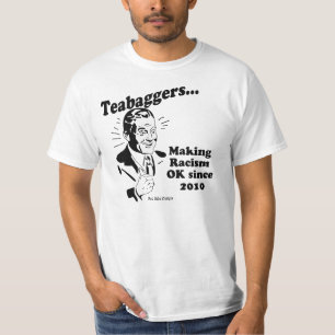 Camiseta APROVAÇÃO do racismo do fazer de Teabaggers desde