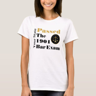 Camiseta Aprovado no exame de Bar (Personalizar Estado e An