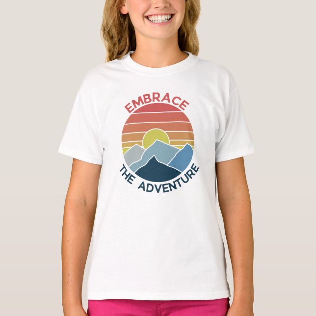 Camiseta Aproveite a aventura da aventura na montanha (Frente)