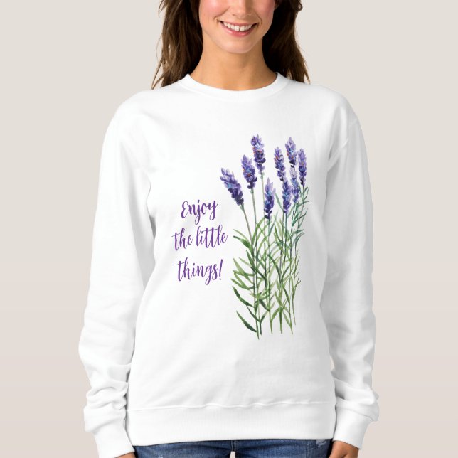 Camiseta Aproveite a lavanda das pequenas coisas (Frente)