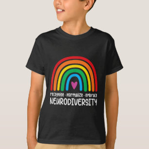 Camiseta Aproveite a neurodiversidade Arco-Íris Autismo Sen