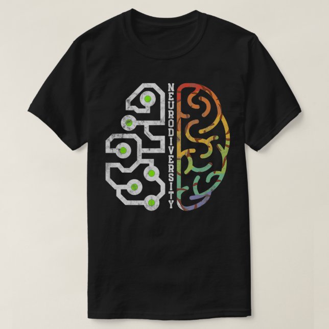 Camiseta Aproveite a neurodiversidade cerebral consciência  (Frente do Design)